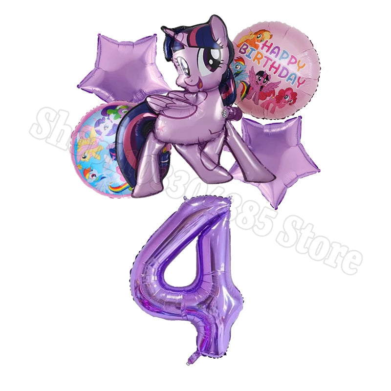 Ballons My Little Pony Chiffres 1-10 Licorne - Anniversaire Baby Shower Fête