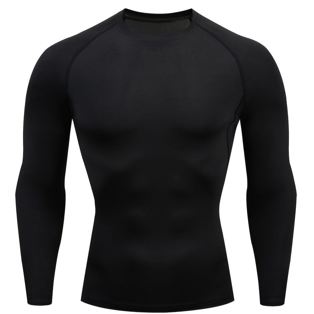 T-Shirt Fitness Homme PRO Séchage Rapide - Manches Longues Extensible Running