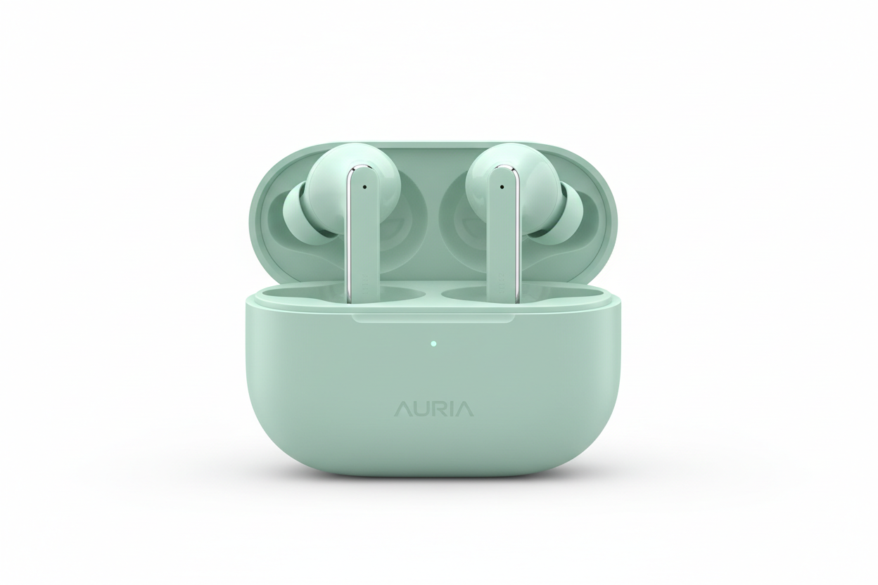 Écouteurs vert menthe