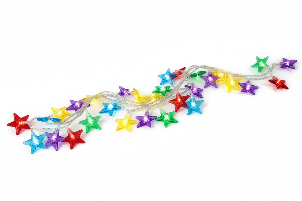 Guirlande LED étoiles vue complète