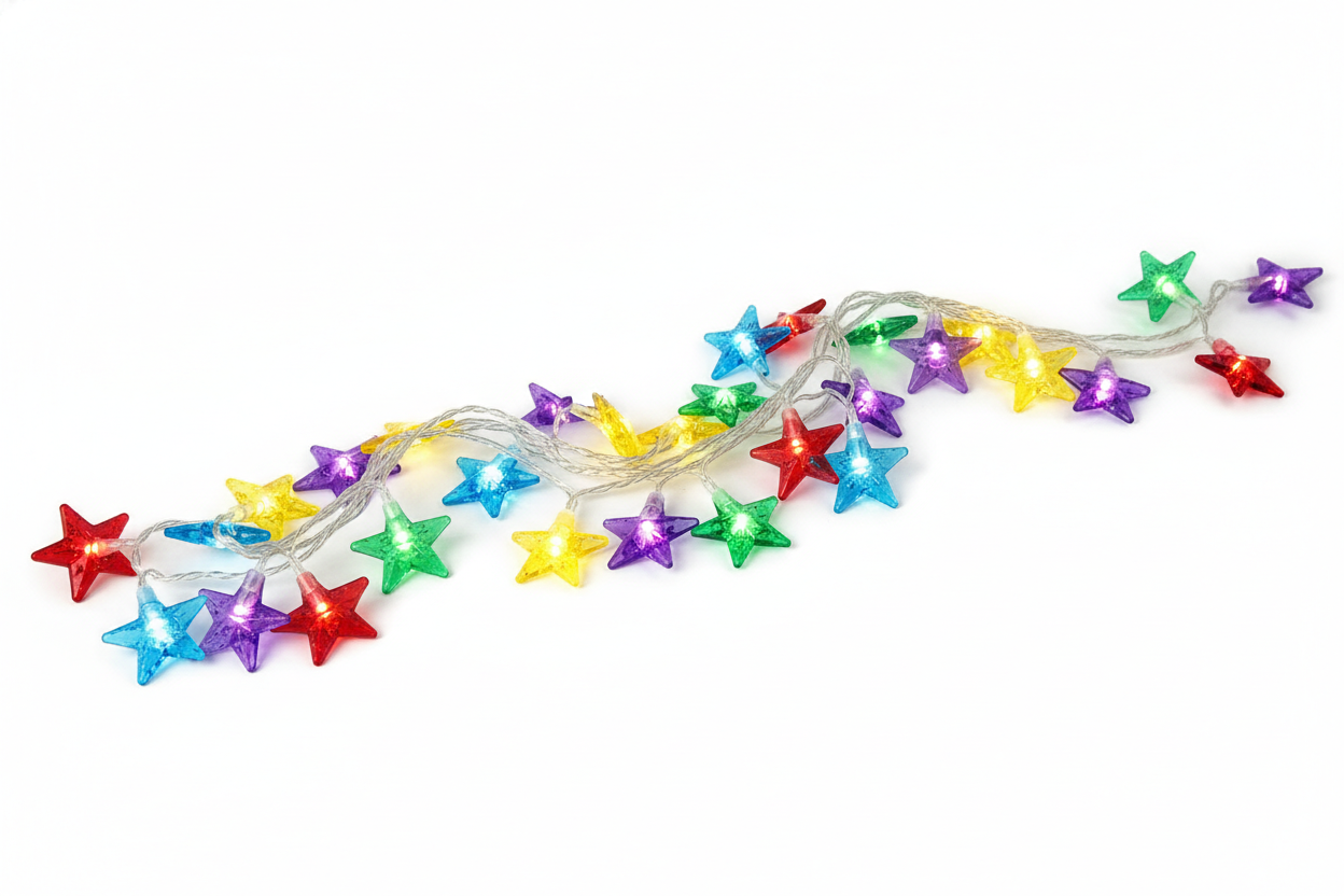 Guirlande LED étoiles vue complète