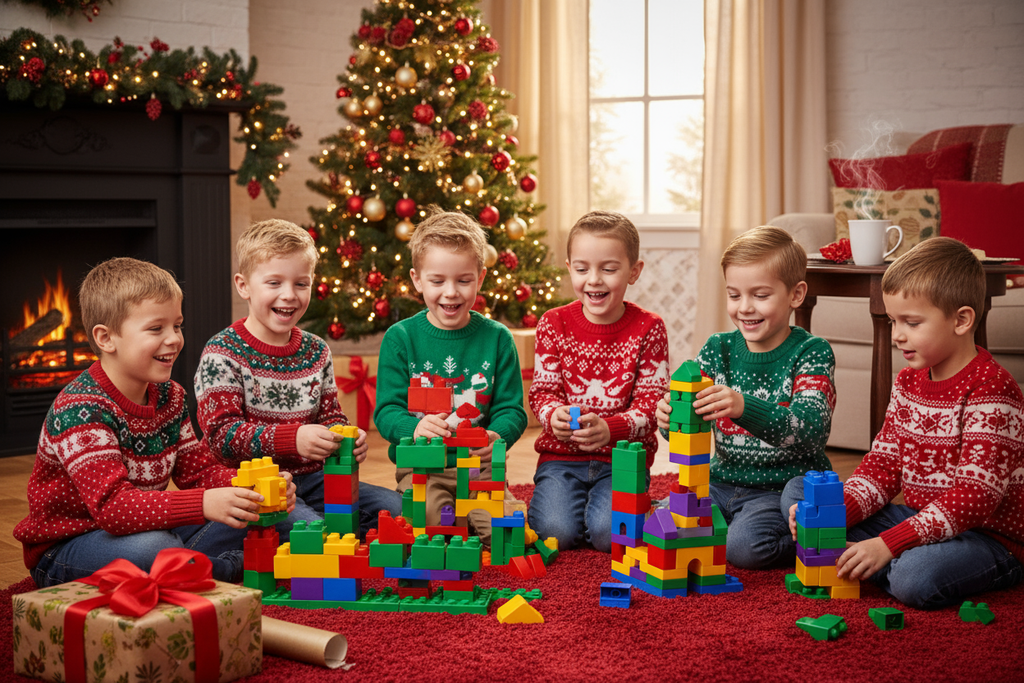 Jeu de construction - Enfants jouant